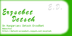 erzsebet detsch business card